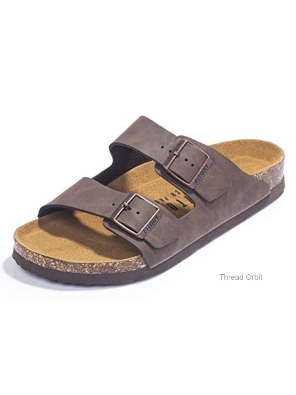 Men's Slides Two Adjustable Straps Natural Cork Footbed EVA Outsole Size 10